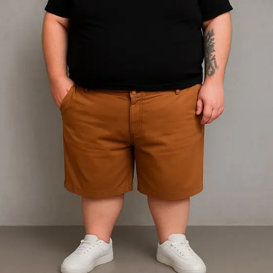 Bermuda Sarja Masculina Plus Size Brim Xxg 60 Ao 66