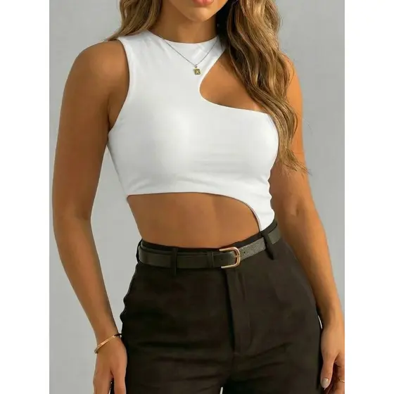 KIT 2 ou 1 UNIDADE Body Feminino Recorte Geométrico Suplex Premium Forro Duplo, SexI, Elegante, Chic