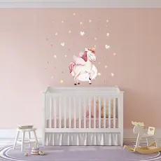 Adesivo de Parede Unicórnios – Ideal para Quarto de Bebê ou Infantil