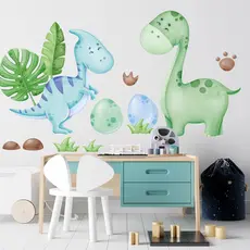 Adesivos de Parede Dinossauros 🦕 | Tema Jurássico para Crianças