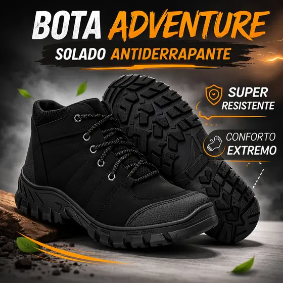 Bota Adventure Masculina Coturno Trilha Antiderrapante
