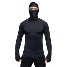 Camisa Segunda Pele Masculina Touca Capuz Proteçao Uv 50+ Termica