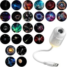 Luz Noturna Do Projetor Galaxy 2 Em 1 , De USB Starry Sky Com Brilho Ajustável , Mini Lâmpada De Projeção LED Para Decor