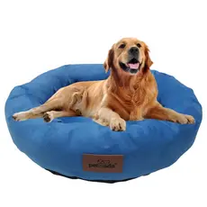Cama Nuvem 80x80cm Pet Redonda Macia Pelúcia Para Cachorro Grande Border Collie Golden Labrador