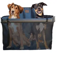 Assento Pet Duplo Transporte 2 Cães Gatos Carro Lavável Universal