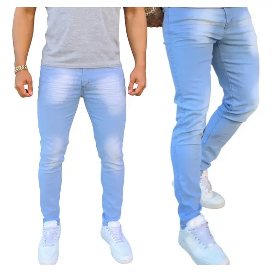 Kit 2 Calça Jeans Skinny Masculina Lycra