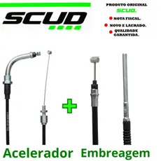 Kit Cabos De Acelerador + Embreagem Titan 150 2004 à 2008 Original Scud