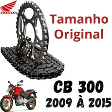 Kit Relação Transmissão Tração CB 300 2009 à 2015 Modelo Original