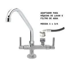 Torneira De Bancada Com Adaptador Para Filtro e Maquina De Lavar