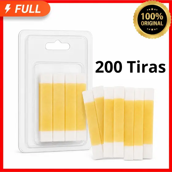 200 Tiras de Cera Depilatória Facial Natural 100 Pares Unidades Sobrancelhas Buço — Prontas para Uso Depilflax