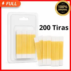 200 Tiras de Cera Depilatória Facial Natural 100 Pares Unidades Sobrancelhas Buço — Prontas para Uso Depilflax