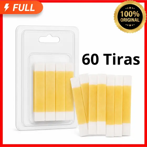 60 Tiras de Cera Depilatória Facial Natural 30 Pares Unidades Sobrancelhas Buço — Prontas para Uso Depilflax