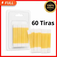 60 Tiras de Cera Depilatória Facial Natural 30 Pares Unidades Sobrancelhas Buço — Prontas para Uso Depilflax