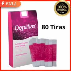 80 Tiras de Cera Depilatória Facial Tutti Frutti 40 Pares Unidades Sobrancelhas Buço — Prontas para Uso Depilflax