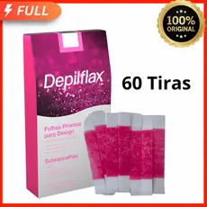 60 Tiras de Cera Depilatória Facial Tutti Frutti 30 Pares Unidades Sobrancelhas Buço — Prontas para Uso Depilflax