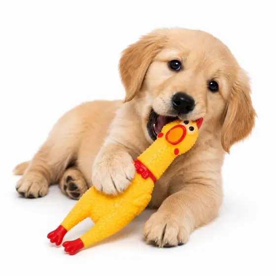 Brinquedo Mordedor Pet Interativo Galinha Frango Com Som Para Cães Resistente Divertida