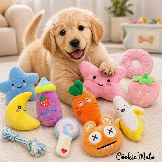Kit Brinquedos Mordedor Pet Pelúcia Para Cachorro Mordedor Interativo Macio Com Apito