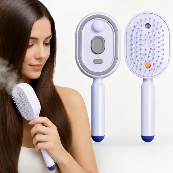 Escova De Cabelo Eletrica USB A Vapor Spray Anti Queda Desembaraçadora PRONTA ENTREGA