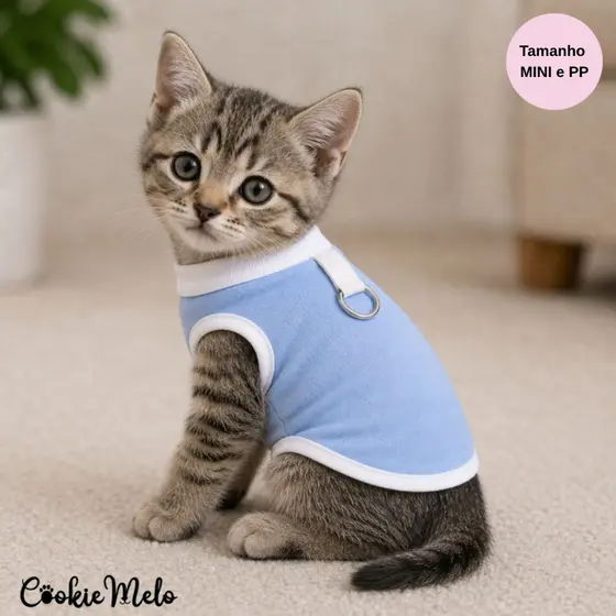 Kit 2 Roupa Pet Cachorro Gato Porte Pequeno Filhote PP Macia E Estilosa Para Inverno
