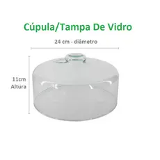 Tampa De Vidro Para Porta Bolo Boleira Vitazza