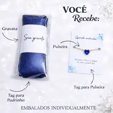 KIT GRAVATA SEMI SLIM E PULSEIRA FOLHEADA A OURO (PRONTA ENTREGA)