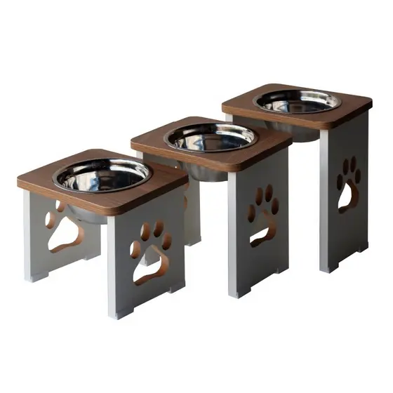 Comedouro Cachorro Grande Elevado Pet MDF 20 cm 25 cm 30 cm