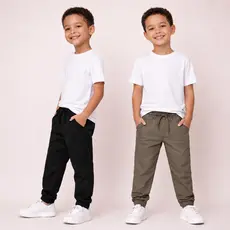 KIT 2 Jogger INFANTIL  Calça de Sarja Menino Alta Qualidade Slim Fit Brim Criança