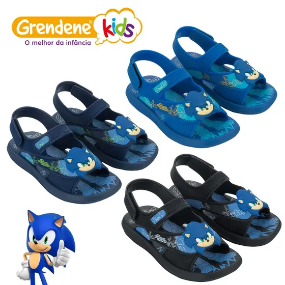 Sandália Papete Sonic Para Meninos Rush Macia Grendene Kids