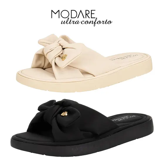 Chinelo Feminino Ultra Conforto Laço Leve Ortopedico Modare