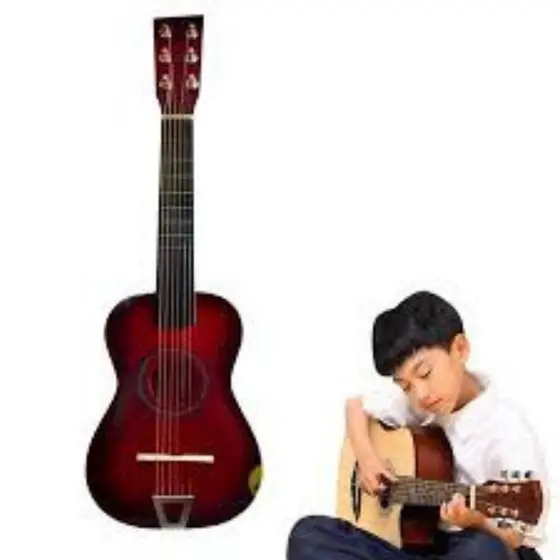 Mini Violão Infantil Em Madeira Acústico C/ 6 Cordas