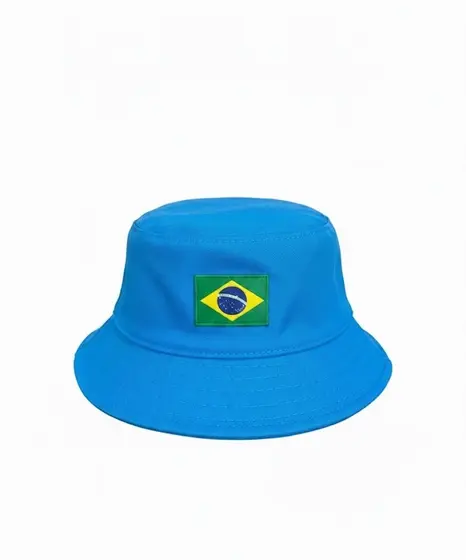 Chapéu Bucket Infantil Azul Claro Brasil Unissex