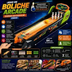 Jogo Boliche Infantil Estilo Arcade Diversao Aprendizado Crianças Lazer
