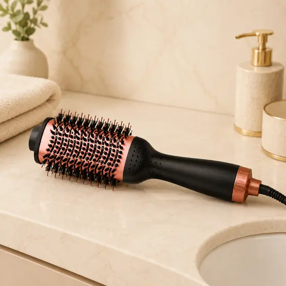 Escova Secadora de Cabelo Profissional 1300W Bivolt Anti Frizz Seca Alisa e Modela Cabelo Com Tecnologia Iônica