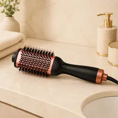 Escova Secadora de Cabelo Profissional 1300W Bivolt Anti Frizz Seca Alisa e Modela Cabelo Com Tecnologia Iônica