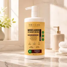 Creme Modelador de Cachos e Crespos 1L Curvélle | Definição, Controle do Frizz, Hidratação e Brilho