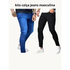 kit calças jeans masculina skinny linha premium NF envio imediato