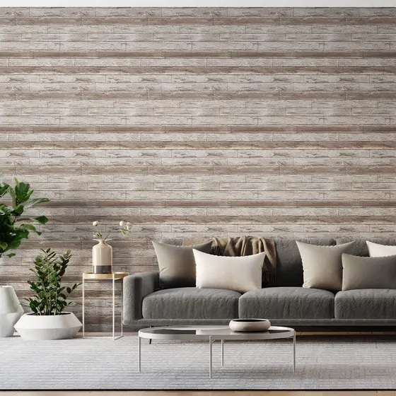 Papel de Parede 3D Decorativo 5 METROS X 45CM Auto Adesivo Colante Para Sala Amadeirado Madeira