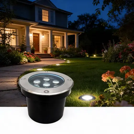 Spot Balizador de Piso Chão LED Embutir 3W 5W 7W Luminária Jardim Bivolt Branco Frio e Branco Quente
