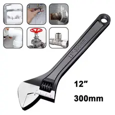 Chave Inglesa Ajustável 6-12POL(150-300MM)- Aço Carbono Cromado, Resistente a Aruela e Fricção