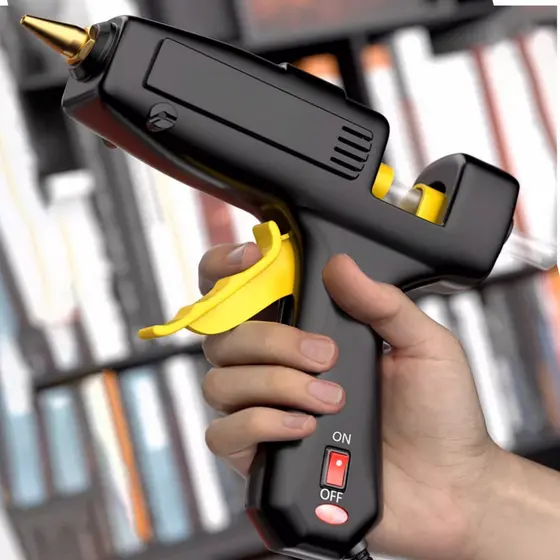 Pistola de Cola Quente Grande 127V/220V - Ferramenta Ideal para Artesanato com Secagem Rápida
