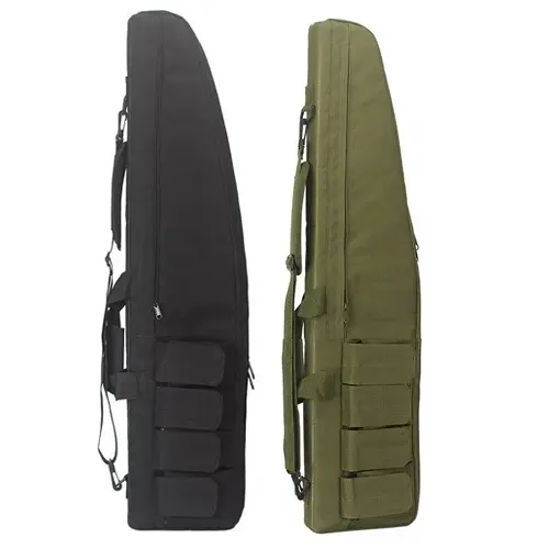 Capa Case Espingarda Protetora Carabina 120cm Verde e Preto com Alça de Mão Equipamentos de Pesca
