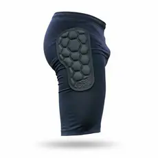 Bermuda Shorts Térmico Esportivo Acolchoada Preta Design Ergonômico Máxima Absorção de Impactos Laterais