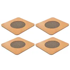 Kit 4 Descanso Panela Bambu De Mesa Travessas Antiaderente