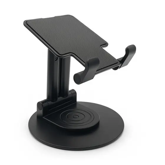 Suporte Universal de Mesa em Alumínio para Celular e Tablet Construção Metálica Resistente