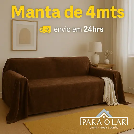 Manta Para Sofá 400x180 Mts Luxo Super King Gigante Tipo Capa De Sofá Algodão