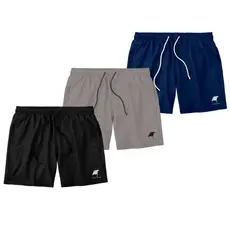 Kit 3 Shorts Masculino com Elastano Mauricinho Academia Esporte Treino Bermuda Praia Básico Liso