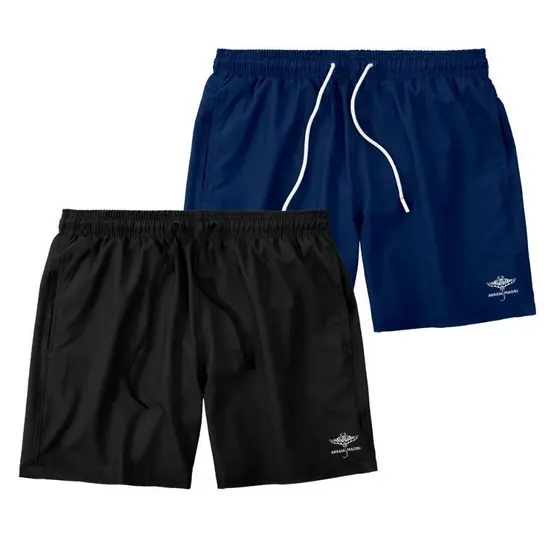 Kit 2 Short Masculino com Elastano Mauricinho Academia Esporte Treino Bermuda Praia Básico Liso