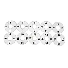 Kit Divisor/separador de araras tamanho infantil 1 ao 16 com 10 unidades