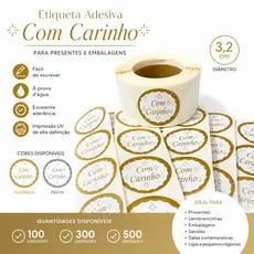 Etiquetas Adesivas "com carinho"