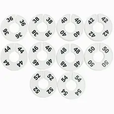 Kit divisor/separador de araras tamanhos do 36 ao 54